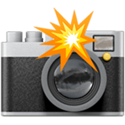 Emoji 📸 Fotocamera Con Flash su Apple iOS 17.4.