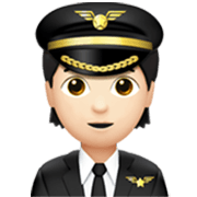 Emoji 🧑🏻‍✈️ Pilota: Carnagione Chiara su Apple iOS 17.4.