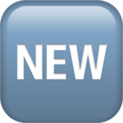 Émoji 🆕 Bouton Nouveau sur Apple iOS 17.4.