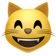 grinsende Katze mit lachenden Augen Apple iOS 17.4.
