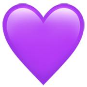 Émoji 💜 Cœur Violet sur Apple iOS 17.4.