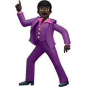 🕺🏿 Emoji Hombre Bailando: Tono De Piel Oscuro en Apple iOS 17.4.