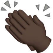 👏🏿 Emoji Mãos Aplaudindo: Pele Escura na Apple iOS 17.4.