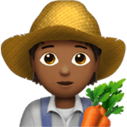 🧑🏾‍🌾 Emoji Agricultor: Pele Morena Escura na Apple iOS 17.4.