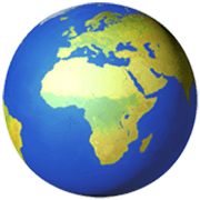 Émoji 🌍 Globe Tourné Sur L’Afrique Et L’Europe sur Apple iOS 17.4.