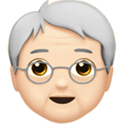 Emoji 🧓🏻 Adulto Anziano: Carnagione Chiara su Apple iOS 17.4.