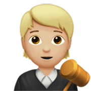 Emoji 🧑🏼‍⚖️ Giudice: Carnagione Abbastanza Chiara su Apple iOS 17.4.