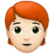 Emoji 🧑🏻‍🦰 Persona: Carnagione Chiara E Capelli Rossi su Apple iOS 17.4.