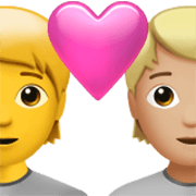 🧑‍❤️‍🧑🏼 Emoji Casal Apaixonado: Pessoa, Pessoa, Sem tom de pele, Pele Morena Clara na Apple iOS 17.4.