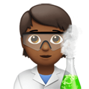 Emoji 🧑🏾‍🔬 Persona Che Lavora In Campo Scientifico: Carnagione Abbastanza Scura su Apple iOS 17.4.