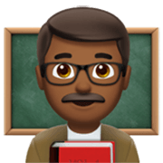 👨🏾‍🏫 Emoji Profesor: Tono De Piel Oscuro Medio en Apple iOS 17.4.
