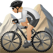 Emoji 🚵🏼 Ciclista Di Mountain Bike: Carnagione Abbastanza Chiara su Apple iOS 17.4.