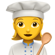 👩‍🍳 Emoji Cocinera en Apple iOS 17.4.