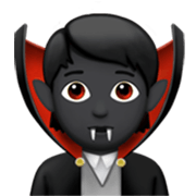 Emoji 🧛🏿 Vampiro: Carnagione Scura su Apple iOS 17.4.