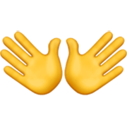 Emoji 👐 Mani Aperte su Apple iOS 17.4.