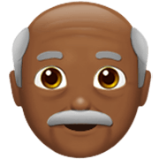 Emoji 👴🏾 Uomo Anziano: Carnagione Abbastanza Scura su Apple iOS 17.4.