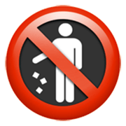 🚯 Emoji Prohibido Tirar Basura en Apple iOS 17.4.