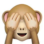 🙈 Emoji Mono Con Los Ojos Tapados en Apple iOS 17.4.