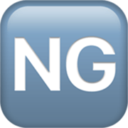 Emoji 🆖 Pulsante NG su Apple iOS 17.4.