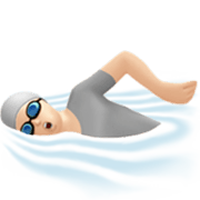 🏊🏻 Emoji Persona Nadando: Tono De Piel Claro en Apple iOS 17.4.