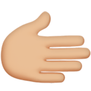 🫱🏼 Emoji Mano Derecha: Tono De Piel Claro Medio en Apple iOS 17.4.