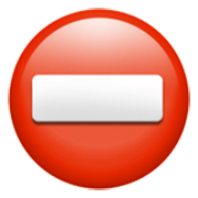Emoji ⛔ Segnale Di Divieto Di Accesso su Apple iOS 17.4.
