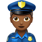 Emoji 👮🏾‍♀️ Poliziotta: Carnagione Abbastanza Scura su Apple iOS 17.4.
