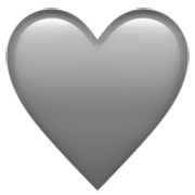 🩶 Emoji Corazón Gris en Apple iOS 17.4.