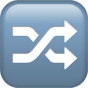 Emoji 🔀 Pulsante Di Riproduzione Casuale su Apple iOS 17.4.