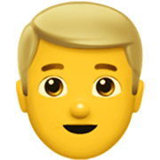 👱‍♂️ Emoji Homem: Cabelo Loiro na Apple iOS 17.4.