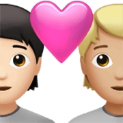 Couple Avec Cœur: Personne, Personne, Peau Claire, Peau Moyennement Claire Apple iOS 17.4.