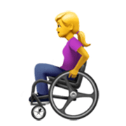 👩‍🦽 Emoji Frau in manuellem Rollstuhl Apple iOS 17.4.
