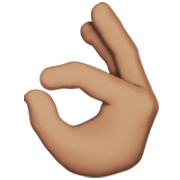 👌🏽 Emoji OK-Zeichen: mittlere Hautfarbe Apple iOS 17.4.