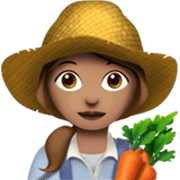 Emoji 👩🏽‍🌾 Contadina: Carnagione Olivastra su Apple iOS 17.4.