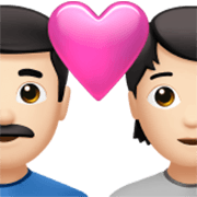 Couple Avec Cœur: Homme, Personne, Peau Claire Apple iOS 17.4.
