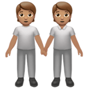 Emoji 🧑🏽‍🤝‍🧑🏽 Persone Che Si Tengono Per Mano: Carnagione Olivastra su Apple iOS 17.4.