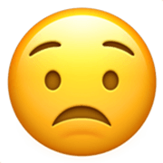 😟 Emoji Rosto Preocupado na Apple iOS 17.4.