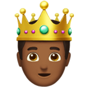 🤴🏾 Emoji Príncipe: Pele Morena Escura na Apple iOS 17.4.