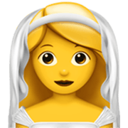 👰‍♀️ Emoji Frau in einem Schleier Apple iOS 17.4.