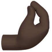 🤌🏿 Emoji zusammengedrückte Finger: dunkle Hautfarbe Apple iOS 17.4.