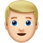 Émoji 👱🏻‍♂️ Homme Blond : Peau Claire sur Apple iOS 17.4.