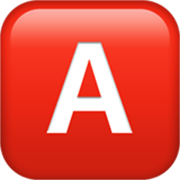 🅰️ Emoji Großbuchstabe A in rotem Quadrat Apple iOS 17.4.