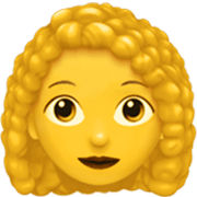 👩‍🦱 Emoji Mujer: Pelo Rizado en Apple iOS 17.4.