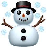 ☃️ Emoji Muñeco De Nieve Con Nieve en Apple iOS 17.4.