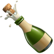 Émoji 🍾 Bouteille De Champagne sur Apple iOS 17.4.