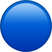 🔵 Emoji Círculo Azul Grande en Apple iOS 17.4.