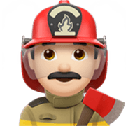 Emoji 👨🏻‍🚒 Pompiere Uomo: Carnagione Chiara su Apple iOS 17.4.