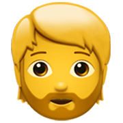 Emoji 🧔 Uomo Con La Barba su Apple iOS 17.4.