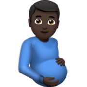 🫃🏿 Emoji Hombre Embarazado: Tono De Piel Oscuro en Apple iOS 17.4.