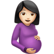 🤰🏻 Emoji Mujer Embarazada: Tono De Piel Claro en Apple iOS 17.4.